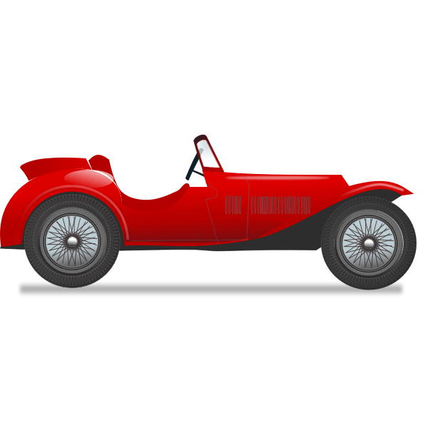 Vintage race car vector illustration Free SVG