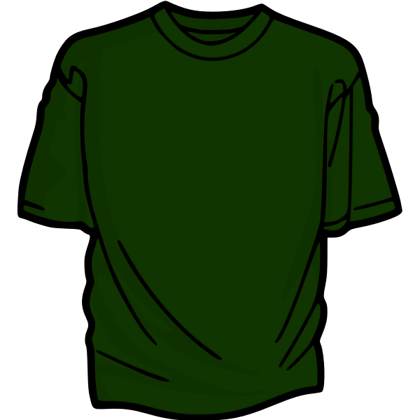Dark green tshirt vector illustration Free SVG