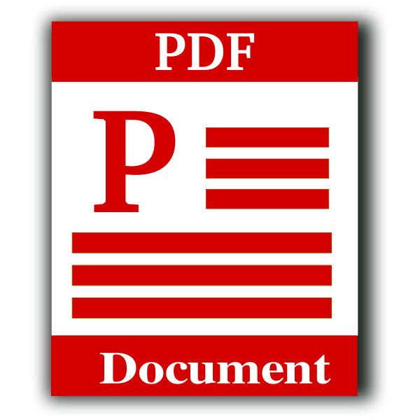 Vector graphics of PDF document computer OS icon Free SVG