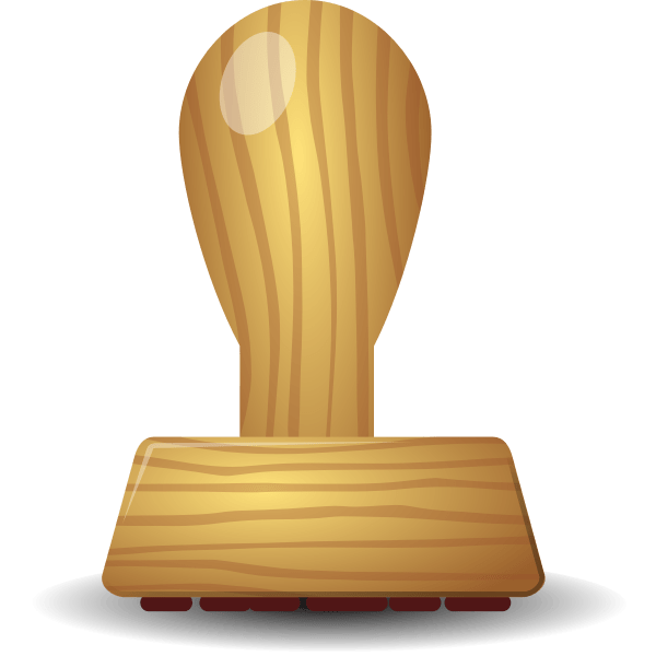 Wooden stamp vector illustration Free SVG