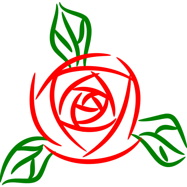 Hand drawn abstract rose vector clip art Free SVG