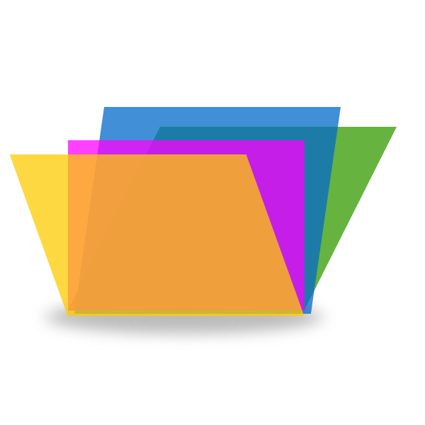 Vector image of colorful computer folder icon Free SVG