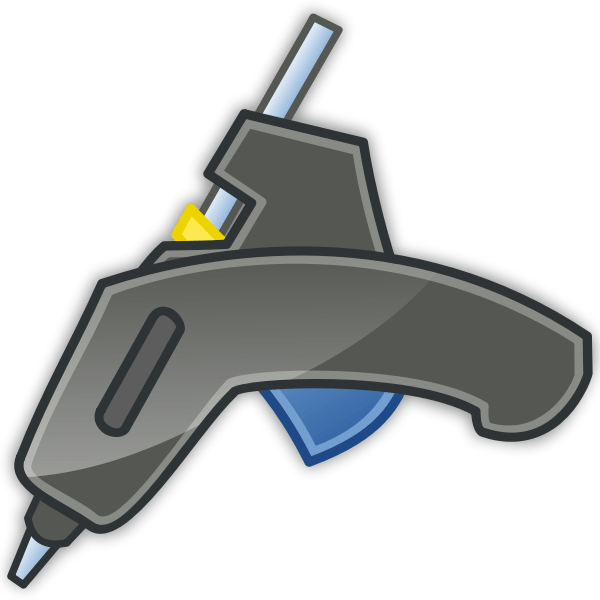 Vector image of glue gun with shadow Free SVG