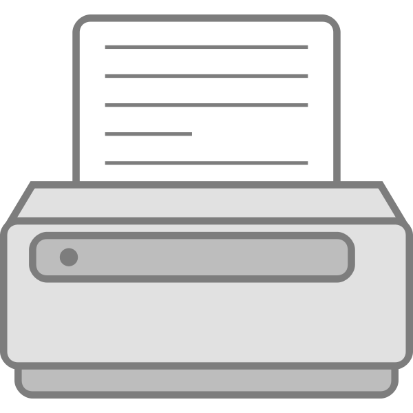 Simple printer vector icon Free SVG