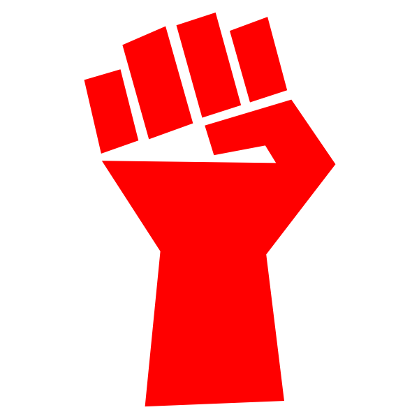 Clenched fist vector image Free SVG