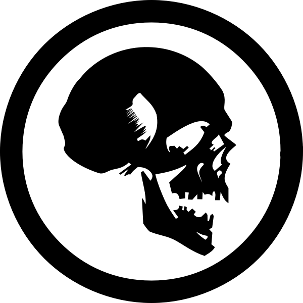 Human skull symbol vector image Free SVG