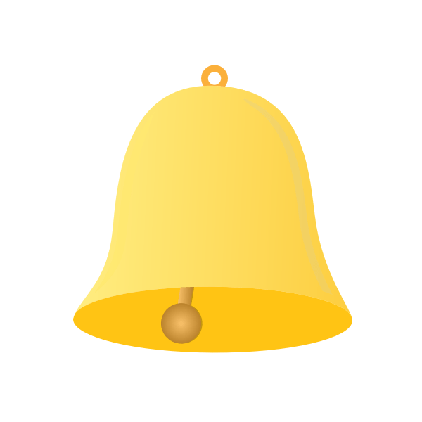 Vector image of yellow bell symbol Free SVG