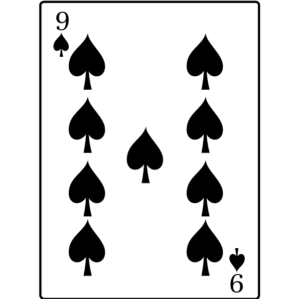 9 of Spades Free SVG