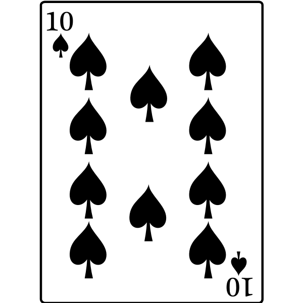 10 of Spades Free SVG
