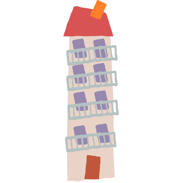 Crooked apartment Free SVG