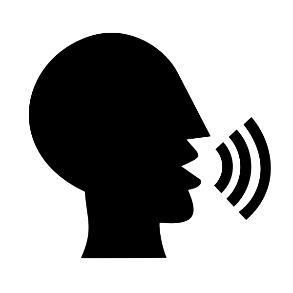 Talking head image Free SVG