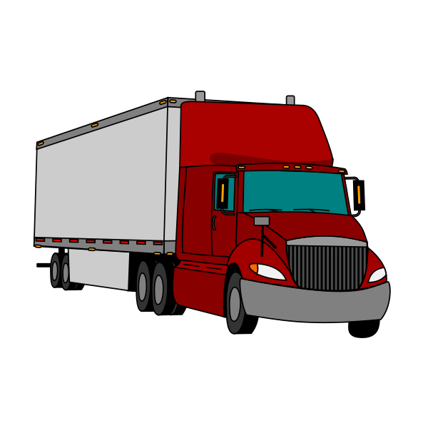 tractor trailer Free SVG