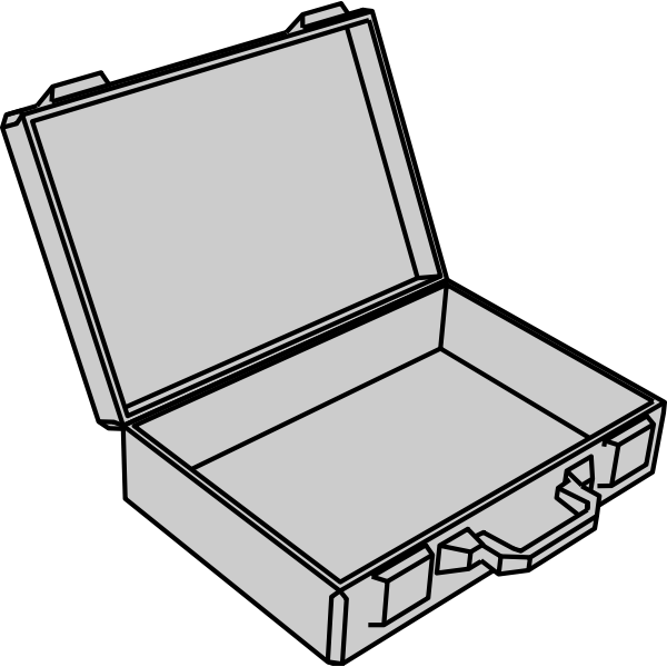 Empty suitcase Free SVG
