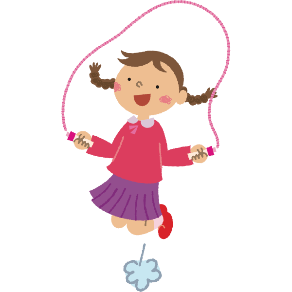 Girl Skipping Rope Free SVG