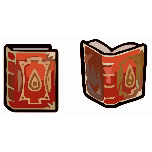 Fantasy Tome (Red) Free SVG