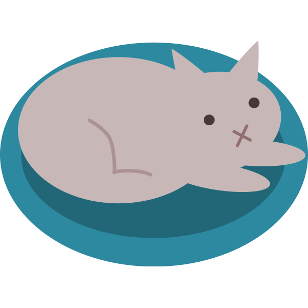Cat on a Rug Free SVG