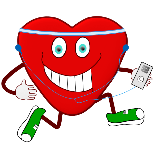 Jogging heart Free SVG