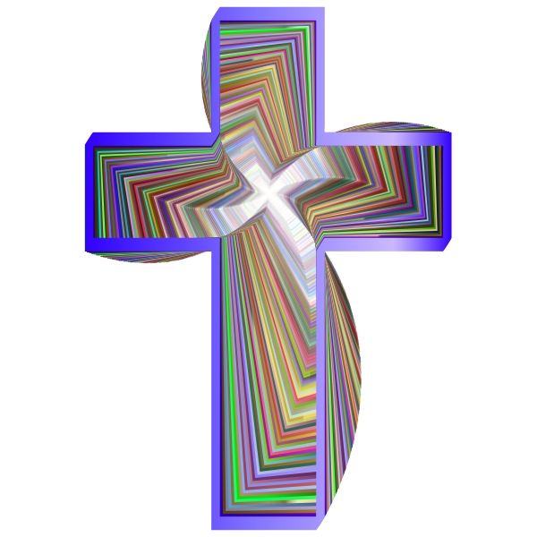 Stylized Cross Design II Chromatic Free SVG