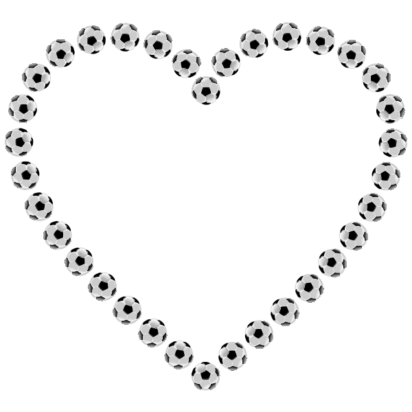 Soccer Ball Heart Free SVG
