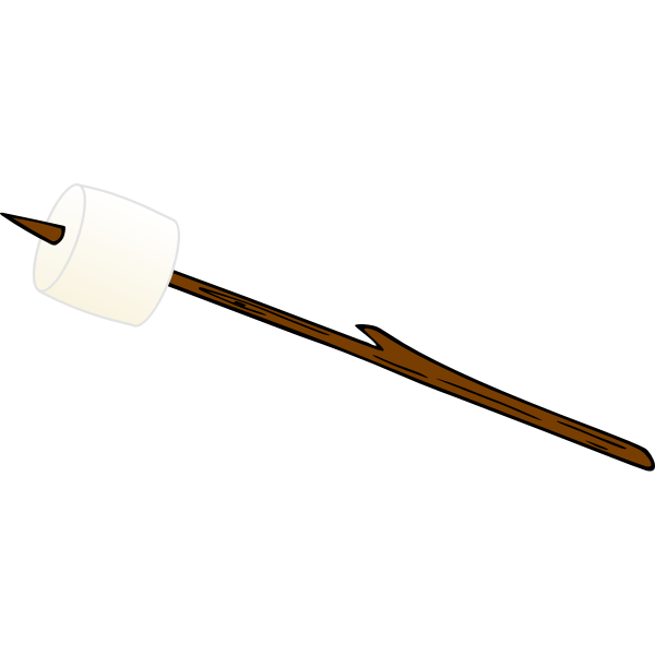 Marshmallow on stick vector image Free SVG
