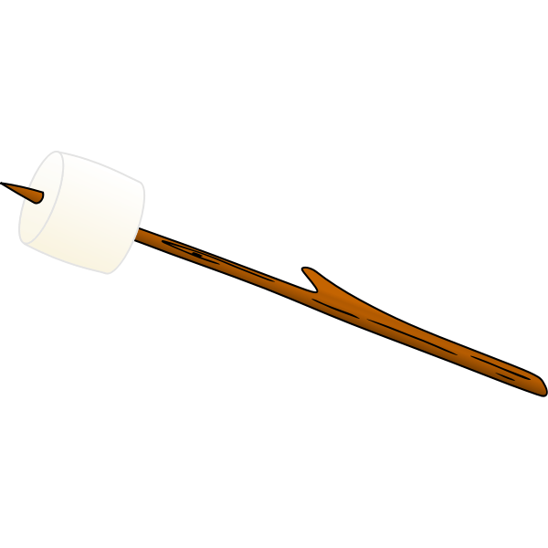 Marshmallow on stick Free SVG
