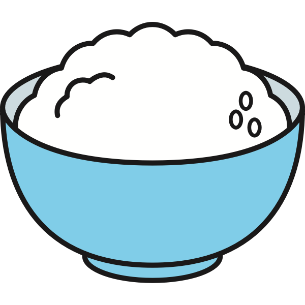 Bowl of rice (3) Free SVG