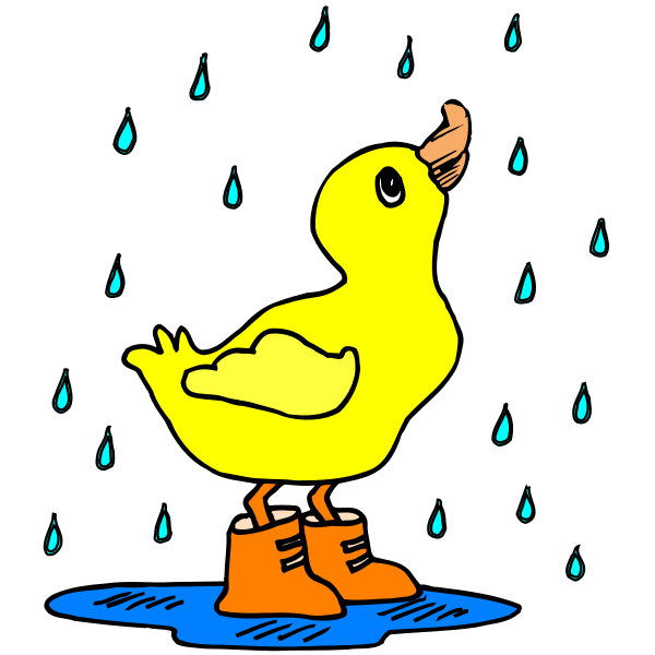 Duck with rain boots Free SVG