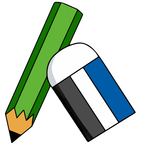 Pencil and Eraser Free SVG