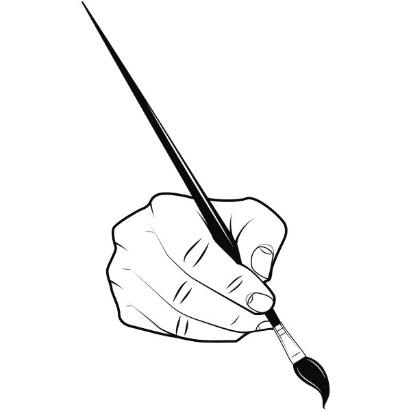 Brush in Hand Free SVG