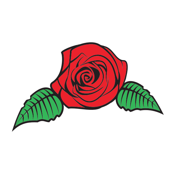 Red rose flower Free SVG