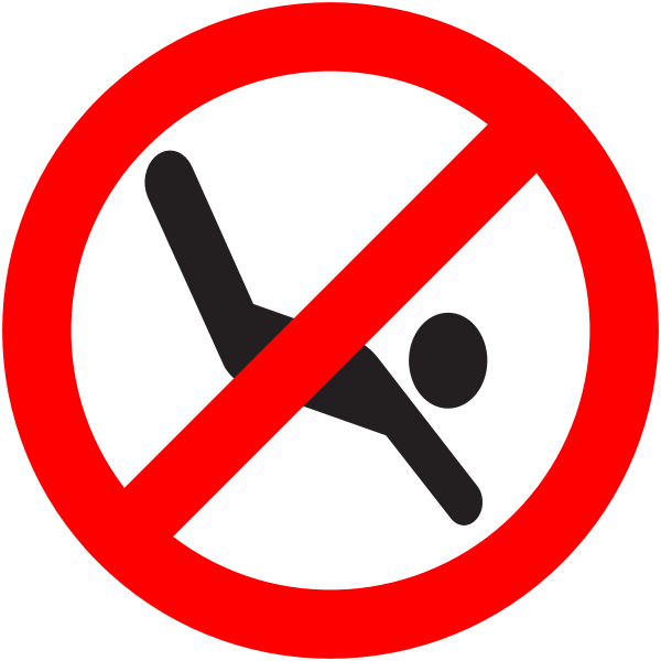 No Diving Free SVG