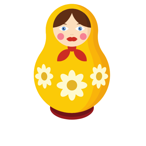 Russian doll Free SVG