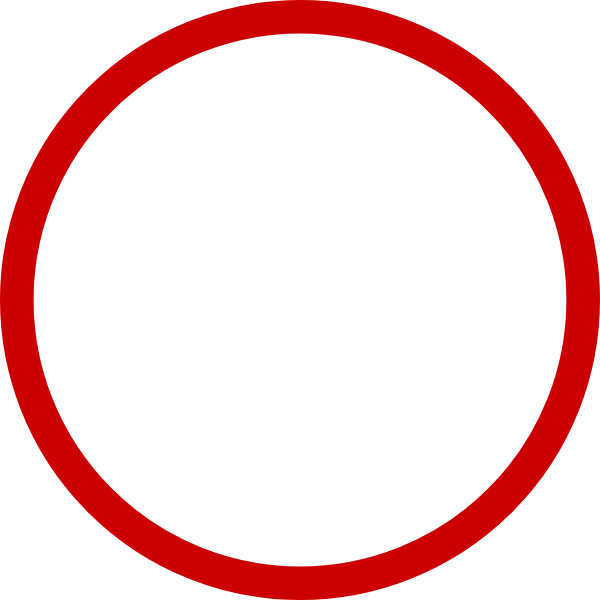 Plain round red border Free SVG