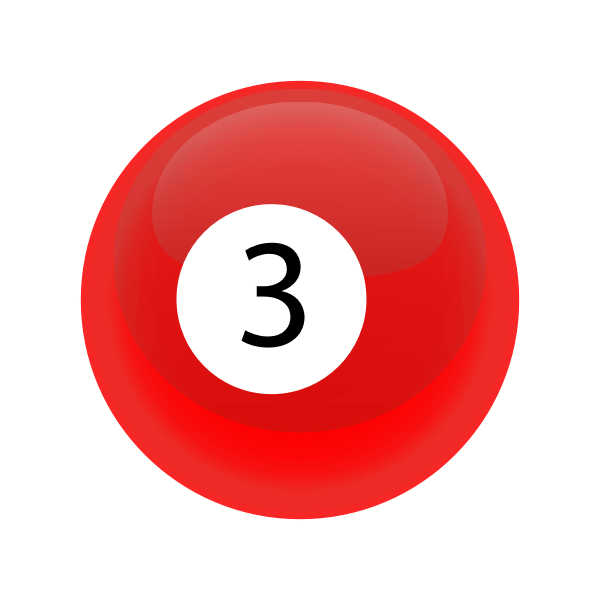 Red snooker ball 3 Free SVG