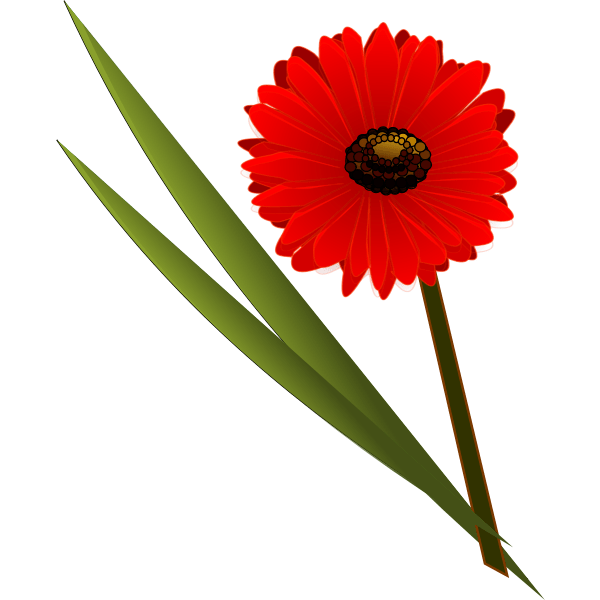 Red flower symbol Free SVG