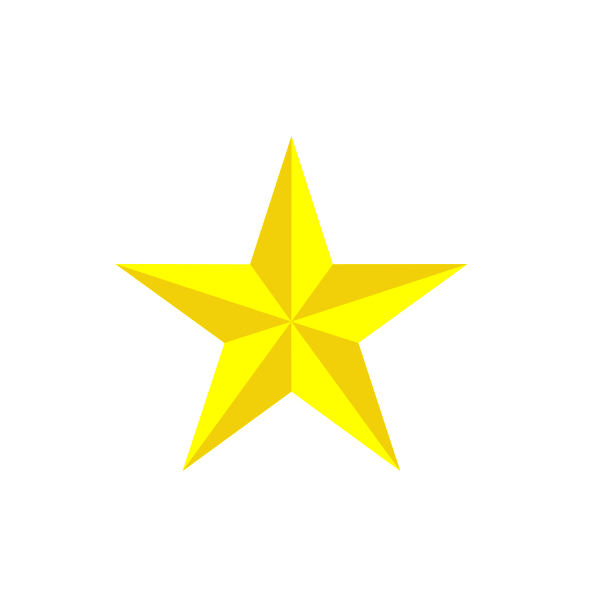 Decorative yellow star Free SVG