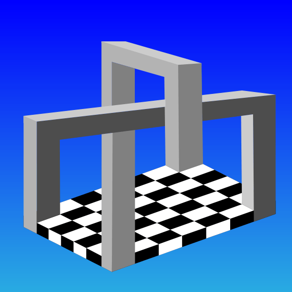 3D optical illusion frame Free SVG