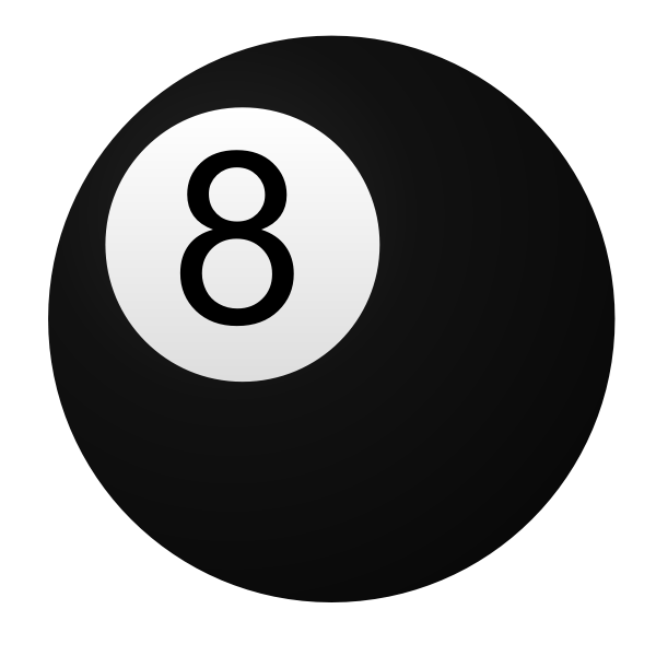 Vector illustration of billiard ball number eight Free SVG