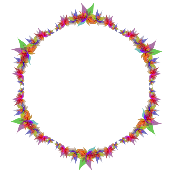 Abstract Flowers Frame 4 Free SVG