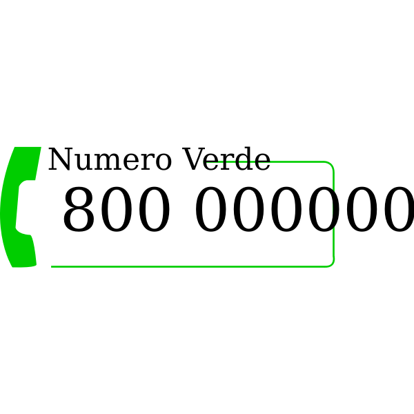 Numero Verde Free SVG
