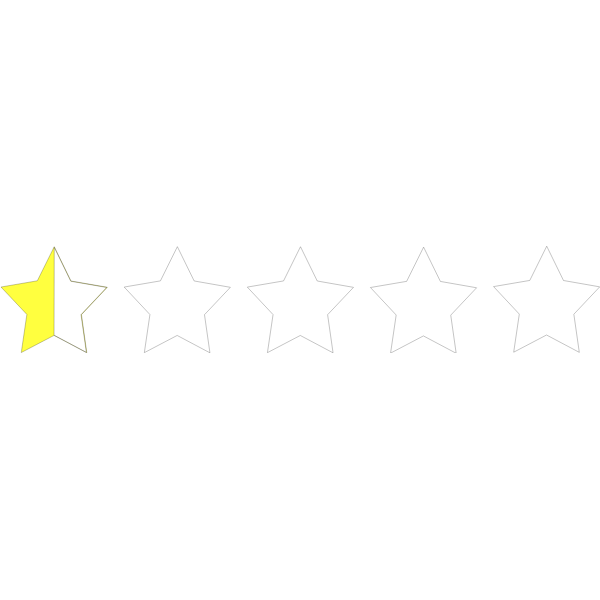 half star rating Free SVG