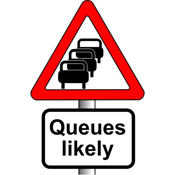 Queues likely vector road sign Free SVG