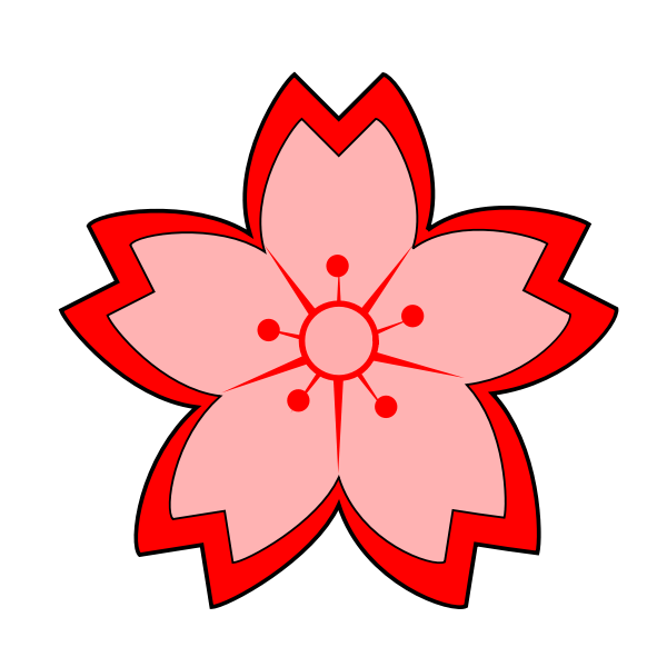 Sakura flower vector image Free SVG