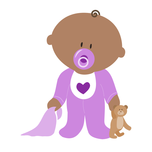 Image of baby in purple clothing Free SVG