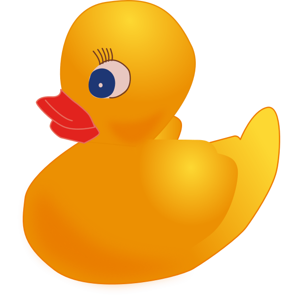 Yellow rubber duck Free SVG