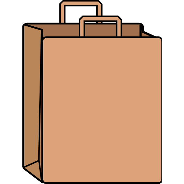 Paper Shopping Bag Vector Free SVG