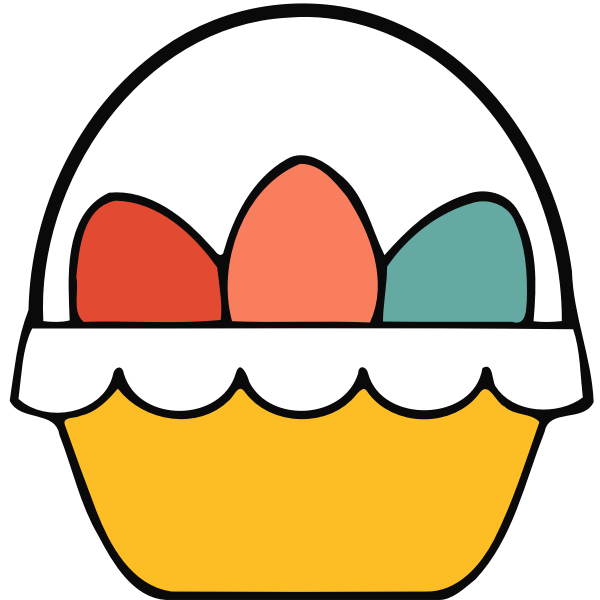 Basket of eggs Free SVG