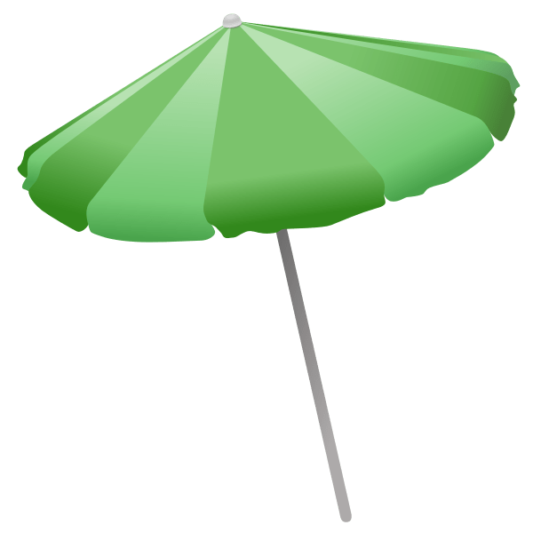 Beach umbrella vector clip art Free SVG