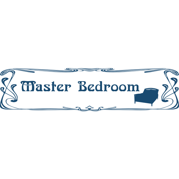 Bedroom door sign Free SVG