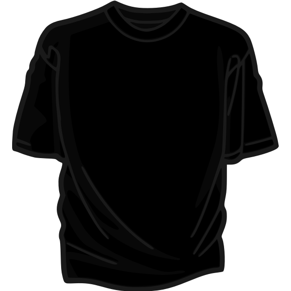 Black tshirt vector illustration Free SVG